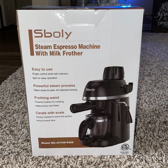 Steam Espresso Machine with Milk Frother - Picture 1 of 3